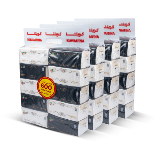 PACK OF 40PIECES KUWAITINA FACIAL TISSUE BAGS 600 SHEETS