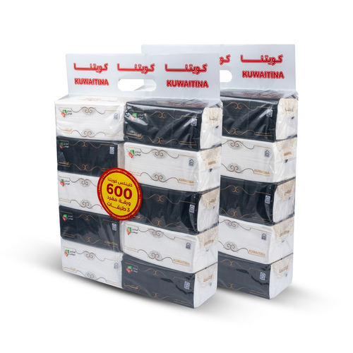 PACK OF 20PIECES KUWAITINA FACIAL TISSUE BAGS 600 SHEETS