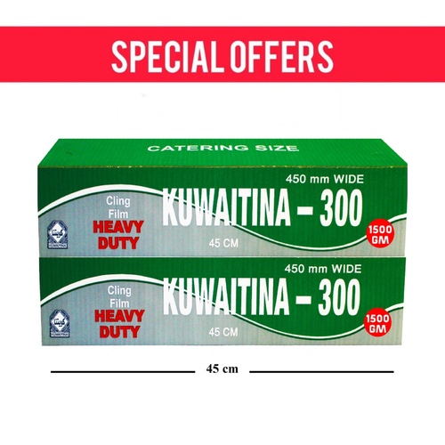 OFFER 2 PCS ( KUWAITINA CLING FILM 45 CM - 1.5 KG )