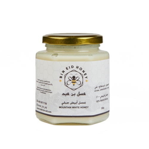 Mnahel Bin Eid - عسل ابيض جبلي 250g - العسل الأبيض الصحية والعلاجية:
يحتوي على مضادات الأكسدة المفيدة للوقاية من السرطان والتجاعيد. يقوي المناعة لاحتوائه على مضادات حيوية طبيعية. مفيد للسعال واحتقان البلعوم. مفيد لعسر الهضم. يقوي العظام والمفاصل. يقوي الذاكرة مما يجعلها مفيدة للطلاب وكبار السن.  ممتاز للرياضيين وخاصة قبل بذل مجهود كبير.