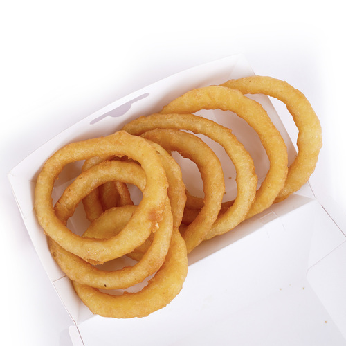 Crazy Chicken - Onion Rings - Enjoy the delicious crunch of our onion rings, a classic side dish that's perfect for dipping or enjoying on their own.