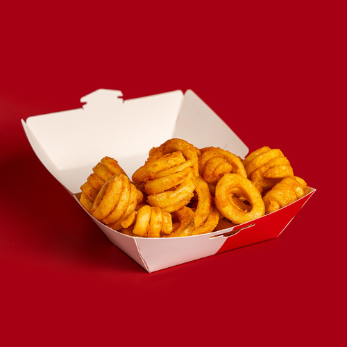 Curly Fries - Our curly fries are a fun and flavorful twist on the classic. With their unique spiral shape, they offer a crispy exterior and a fluffy interior.