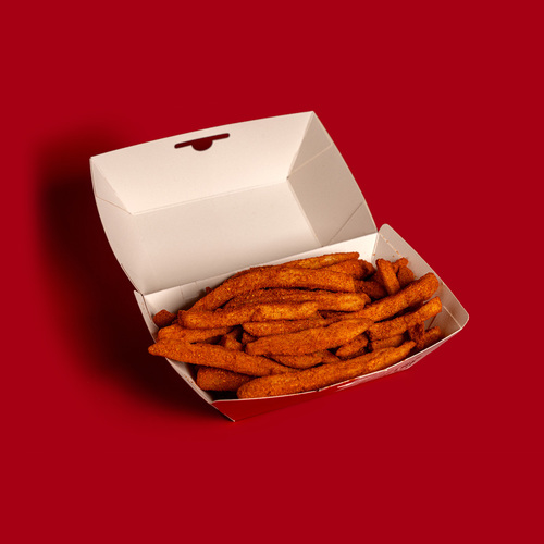 Spicy Fries - Crispy, golden fries tossed in a blend of zesty spices that pack a punch. Perfectly seasoned for those who crave a little heat.