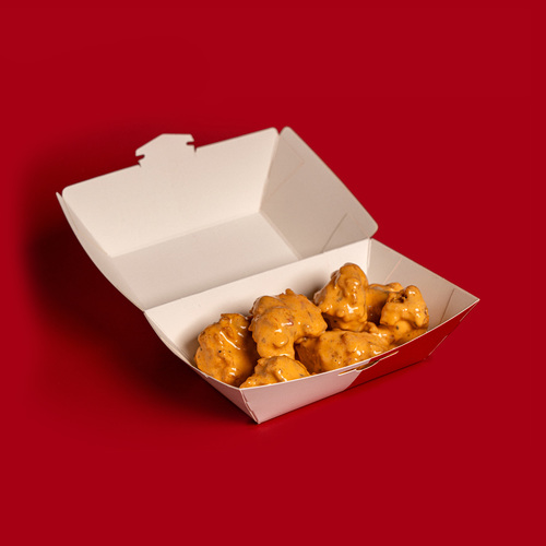 Dynamite Popcorn - Chicken pieces with dynamite sauce.