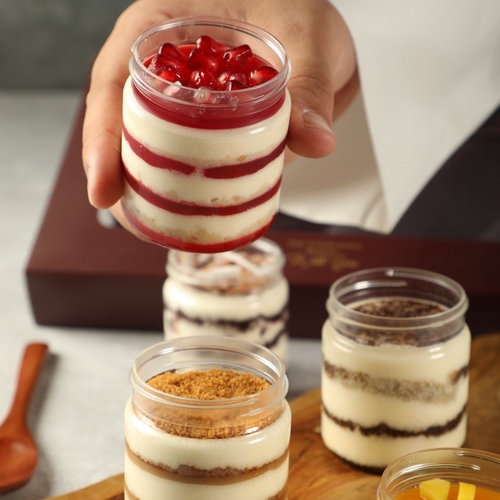 Glass Cake Mix 6 Pec