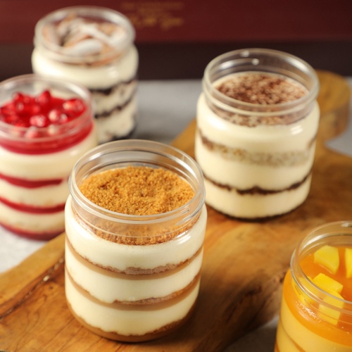 Glass Cake Mix 6 Pec