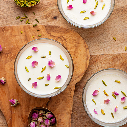 Mohalabia - Milk pudding in levant flavor. Preperation time:24 hours.