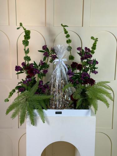 نقصة التمر بالمكسرات - هرم التمر الفاخر بالمكسرات والسمسم والورد والطحينه القياسات&nbsp; ارتفاع ٧٠ سم&nbsp;  العرض ٩٠ سم&nbsp; السعر: ٤٠ د.ك