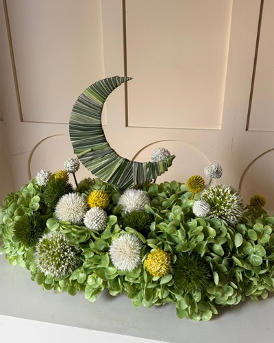 سنتر بيس رمضاني - السعر: 33 د.ك القياس: العرض 45 سم &nbsp;ورد صناعي