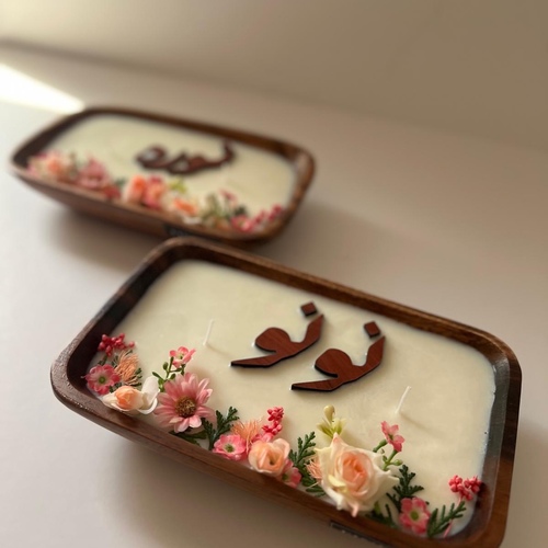 شمعه ورد صناعي
