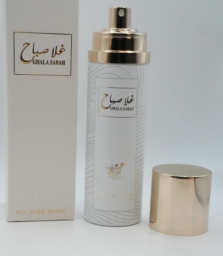 All over spray- GHALA SABAH - رذاذ الجسم مناسب لكل انواع البشرة والشعر برائحة العطر الأكثر مبيعًا غلا صباح بإطلالة جديدة ، الحجم : 100 ml .