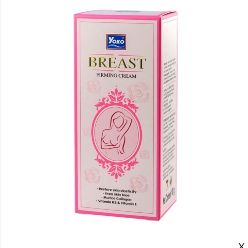 RDL Kuwait - YOKO BREAST FIRMING CREAM 100G - Breast firming cream with a skin-strengthening and moisturizing formula. Improves skin elasticity, tone and size. Contains Vitamin E and B3 to lighten skin and remove any dark patches. With a light texture  Yoko Breast Firming Cream helps increase the visual size of your bust/breast by enhancing its skin elasticity and firmness. It moisturizes breast skin and improves skin tone via Vitamin E and B3 that help lighten any remaining dark spots or patches for a smooth skin surface. It gently lifts skin and makes it smooth and firm.