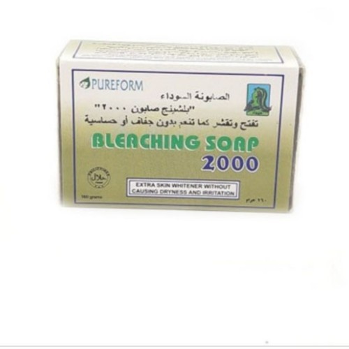 RDL Kuwait - PUREFORM BLEACHING SOAP 2000 160G - Facial soap with special additives for whitening, exfoliating dead skin cells and whitening the skin without causing dryness and irritation. Recommended for oily and sensitive skin.