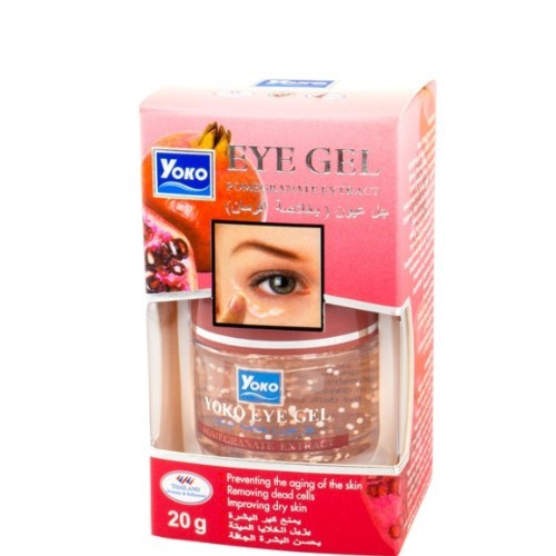 RDL Kuwait - YOKO EYE GEL POMEGRANATE EXTRACT 20G - Eye gel Pomegranate extract formula is rich in polyphenols and antioxidants Delays premature aging Reduces the appearance of dark circles around the eyes