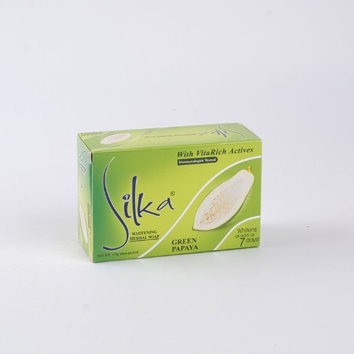 RDL Kuwait - SILKA WHITENING SOAP WITH GREEN PAPAYA 135 G - Helps whiten skin and eliminate dead skin cells Blended with vitamin to improve smoothness and elasticity