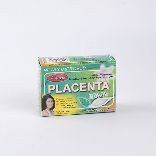 RDL Kuwait - RENEW PLACENTA WHITE SOAP 135 G - It works to lighten the skin, protect it from aging, and increase skin hydration with a double effect.