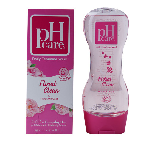 RDL Kuwait - PHCARE daily feminine wash floral clean 150 ml - غسول بى اتش كير عاطفي رائع يسمح بتنظيف شامل بتنظيف شامل للرقم الهيدروجينى الطبيعى للجلد وي على ACTIVECOOL وهو ممتاز خاص يمنح شعور بالنتعاش في كل مرة