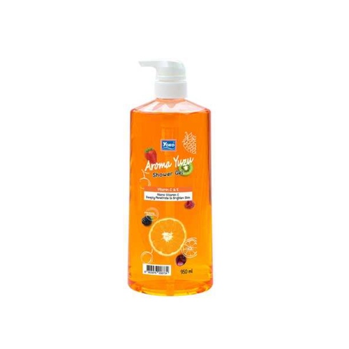 RDL Kuwait - YOKO AROMA YUZU SHOWER GEL 950ml - YOKO AROMA YUZU SHOWER GEL 950ml Yuzu Orange Shower Gel Fresh scent from Japan Combines Nano Vitamin C and Vitamin E for clear, smooth, glowing skin like silk. It is also rich in mixed fruit complex. Keeps skin soft and moist. Naturally radiant
• Fresh scent of Yuzu orange
• Combined with Nano Vitamin C and Vitamin E for smooth, clear, radiant skin  
• Helps gently cleanse the skin
• Free from silicones and parabens 

How to use : Apply to create a lather. Use to clean the body. then rinse with clean water