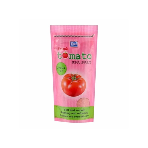 RDL Kuwait - SPA SALT FESH TOMTO 300G - With the value of natural salt mixed with the value of tomato extract, rich in lycopene and various vitamins. Helps gently exfoliate dead skin cells as well as form new skin cells to help pores look firmer Smooth skin Renews skin smoothness and moisture. Make your skin look younger, brighter, and even skin tone. 
 Tomato Extract: Rich in lycopene. Antioxidants protect skin from dryness which is one of the causes of premature aging. Ready to help restore skin to be soft and smooth. Look naturally radiant. 
 Vitamin E: Protects skin from free radicals. Slows down the occurrence of premature aging 
 How to use 
 Pour some salt on your palm. Rub on wet skin all over the body in circular motions. Leave it for 3 minutes, then rinse and shower as usual.