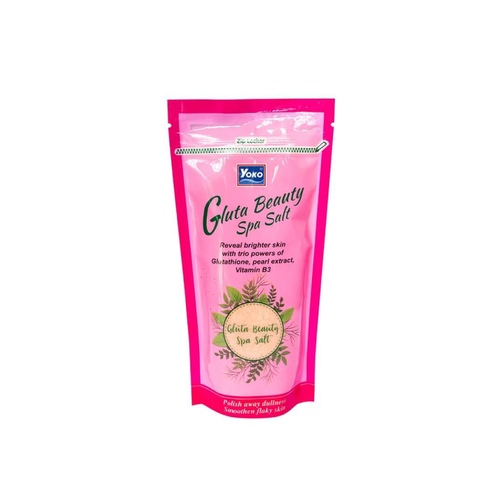 RDL Kuwait - YOKO GLUTA BEAUTY SPA SALT 300G - Perfect skin care with a spa salt scrub formulated with glutathione and pearl extracts. Vitamin B3 helps restore rough skin. Dull from pollution and sun rays to look brighter. Scrub away old, dull skin cells. Prepare your skin for the next step in beautiful skin care.