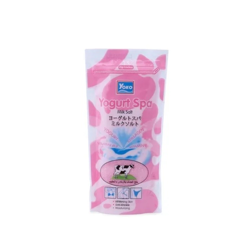 RDL Kuwait - YOKO YOGURT SPA MILK SALT 300G - It lightens the skin. It removes and helps dirt and dead skin cells.