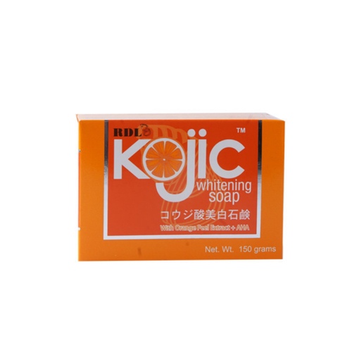 RDL Kuwait - Rdl Kojic Whitening Soap , 150 Gm - Contains Kojic Acid, a highly effective whitening agent, and is enhanced with Orange Peel Extract to reveal a lighter, refreshed glow to the skin.