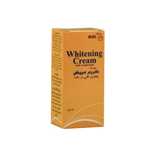 RDL Kuwait - RDL WHITENING CREAM - 25 ML - يحتوي كريم تبييض RDL مع مرطب على Melawhite الذي يمكن أن يقلل من تكوين دباغة الجلد أو النمش أو بقع الكبد أو أصباغ الشيخوخة. تمت صياغته أيضًا باستخدام مرطبات طبيعية للحفاظ على بشرتك ناعمة ورطبة.
تعليمات الاستخدام: ضعي كمية قليلة على أطراف أصابعك. ضعيه بلطف وبشكل متساوٍ على الوجه والرقبة. للحصول على أفضل النتائج ، استخدميه مرتين يوميًا. مثالي في الصباح وقبل النوم.
التحذيرات والاحتياطات: تجنب التعرض لأشعة الشمس لفترات طويلة حتى عند استخدام منتج واقي من الشمس.
يحفظ في مكان جاف بدرجة حرارة لا تزيد عن 30 درجة مئوية.