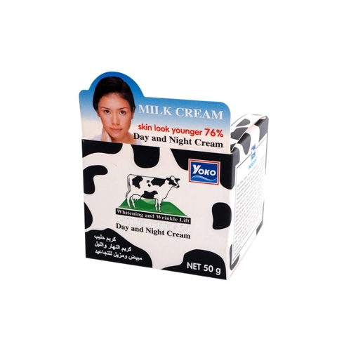 RDL Kuwait - YOKO MILK CREAM DAY AND NIGHTCTEAM 50G - This cream is made from pure milk extract that contains proteins and natural moisturizers that the skin needs. It helps restore moisture and makes the skin soft, smooth, pure and fights wrinkles.