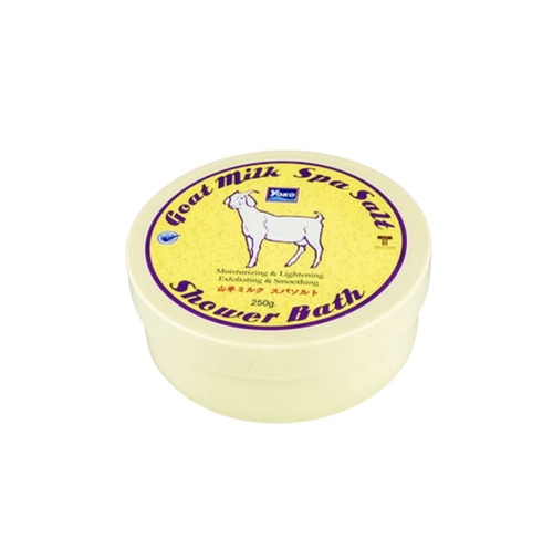 RDL Kuwait - YOKO GOAT MILK SPA SALT SHOWER BATH (250 g.) - Spa salt scrub mixed with bath cream, goat milk formula, enriched with the value of goat milk extract. and the properties of salt, which helps to scrub the skin, making the skin white, smooth, soft and pleasant to the touch. How to use Pour some salt on the palm of your hand. Scrub on wet skin in circular motions. Leave it for about 3 minutes and wash it of