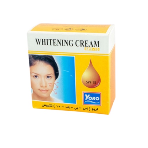 RDL Kuwait - YOKO WHITENING CREAM SPF15 4G - This product has the full ability to treat facial pimples, wrinkles, acne and blackheads on the face.