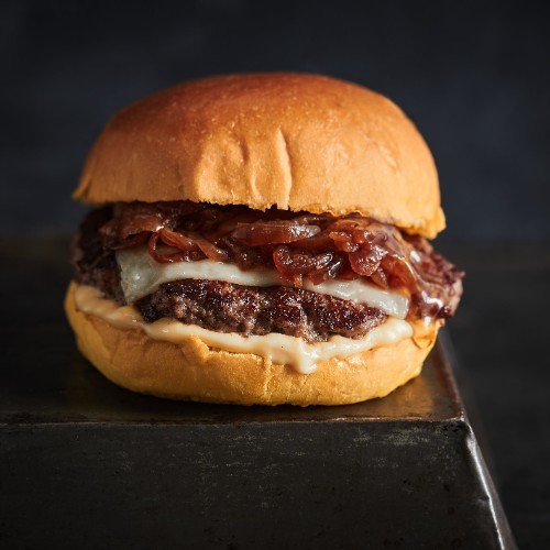 Honey Bun - Single beef, white cheese, special sauce, caramelized onion.