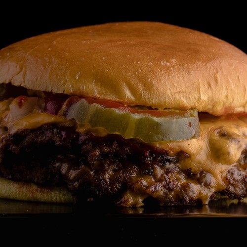 Cheesy Guy - Double Smash Patty, Double Yellow Cheese, Pickles, Decide Onion, Ketchup& Mustard