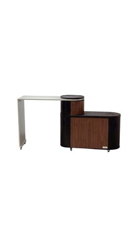 The Table Outfits - Designed by detail by fn - Trolley equipped with electric stove and storage spaces Color: Black, Brown, Silver Dimensions: 88 * 105 cm