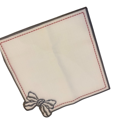 placemats (6 pcs) - 6 pcs  Embroidered raw linen