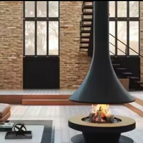 electric hanging fireplace