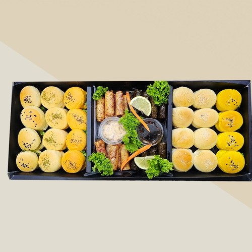 Mix Bakery - Fatayer Mona with grape leaves with pomegranate molasses and chicken sumac and brocas special mixture