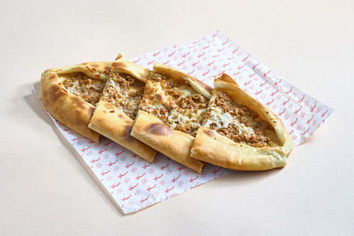 Meat Turkish Pide - Meat mix ,herbs and tomato sauce.