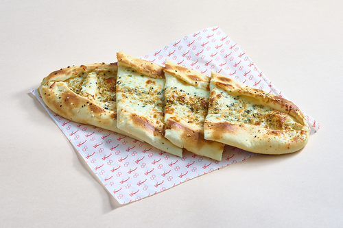 Akkawi Turkish Pide - Akkawi cheese with parsley.