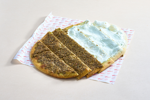 Half And Half Mashrouha - Half labneh and half thyme.