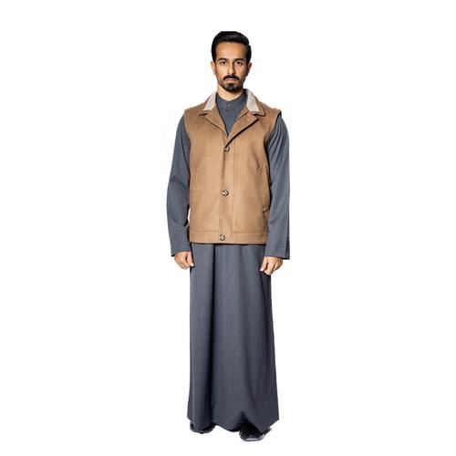 MENS VEST A1 - DARK CAMEL
