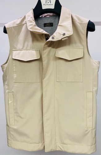Raincoat Vest With Cotton -0127-  Beige