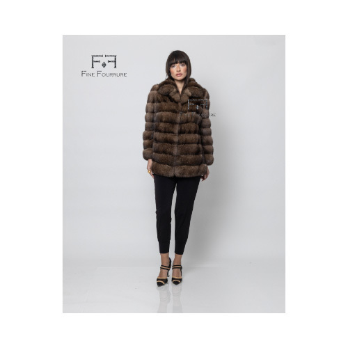 Jacket With Sable Fur Classic 70 cm - A0018