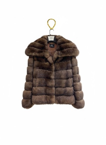 Jacket With Sabel Fur and Big Collar 70 cm - A0019