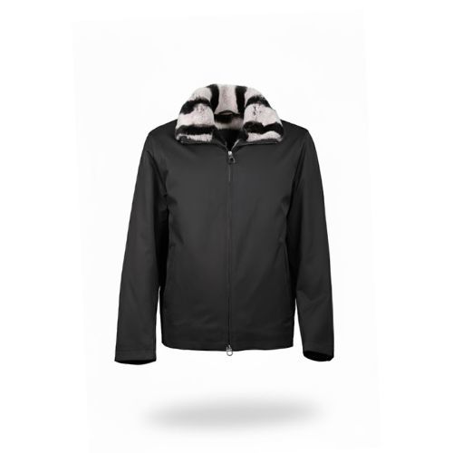 Raincoat Jacket With Rex Rabbit Fur Lining - 017 - 3