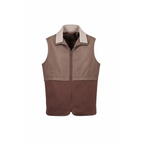 Fabric Vest  With Polyester Lining And High Neck With Fur Rex Rabbit-006-39-203