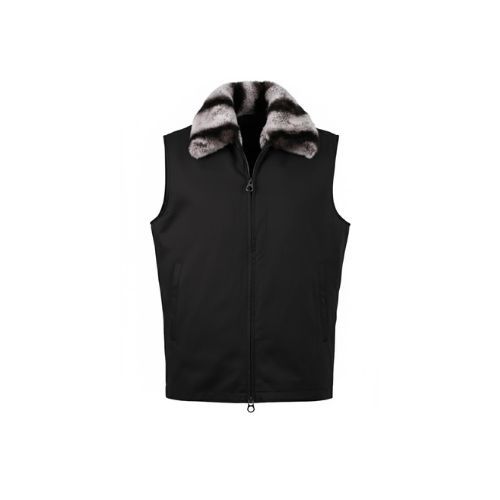 Fine Fourrure - Raincoat Vest With Lining Fur Rex Rabbit  - 010-3