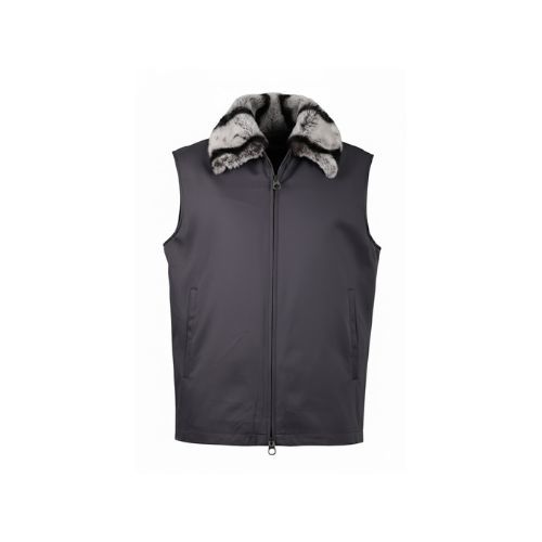 Raincoat Vest With Lining Fur Rex Rabbit  - 010-11