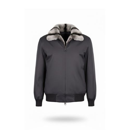 Raincoat Jacket With Rex Rabbit Fur Lining - 019 - 89