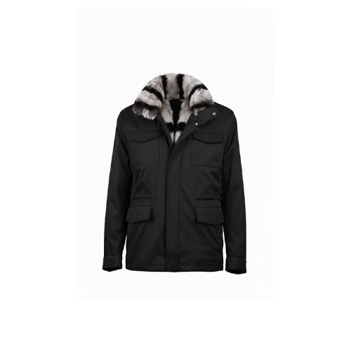 Raincoat Jacket With Fur Rex Rabbit - 0012 - 3 - A