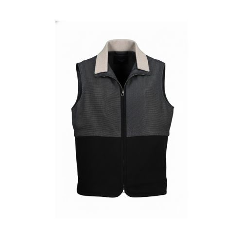 Fabric Vest  With Polyester Lining And High Neck With Fur Rex Rabbit-006-9-202